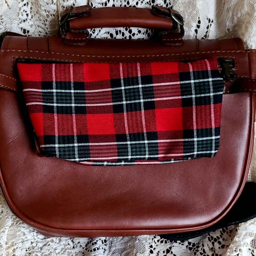 Vintage GERPA Real Brown Leather Purse Satchel Handbag Crossbody - Picture 5 of 15